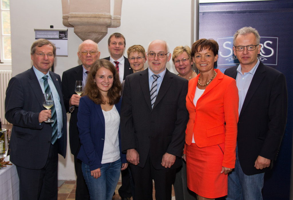 Christa Guth mit Volker Dingeldey und Staatsministerin Lucia Puttrich